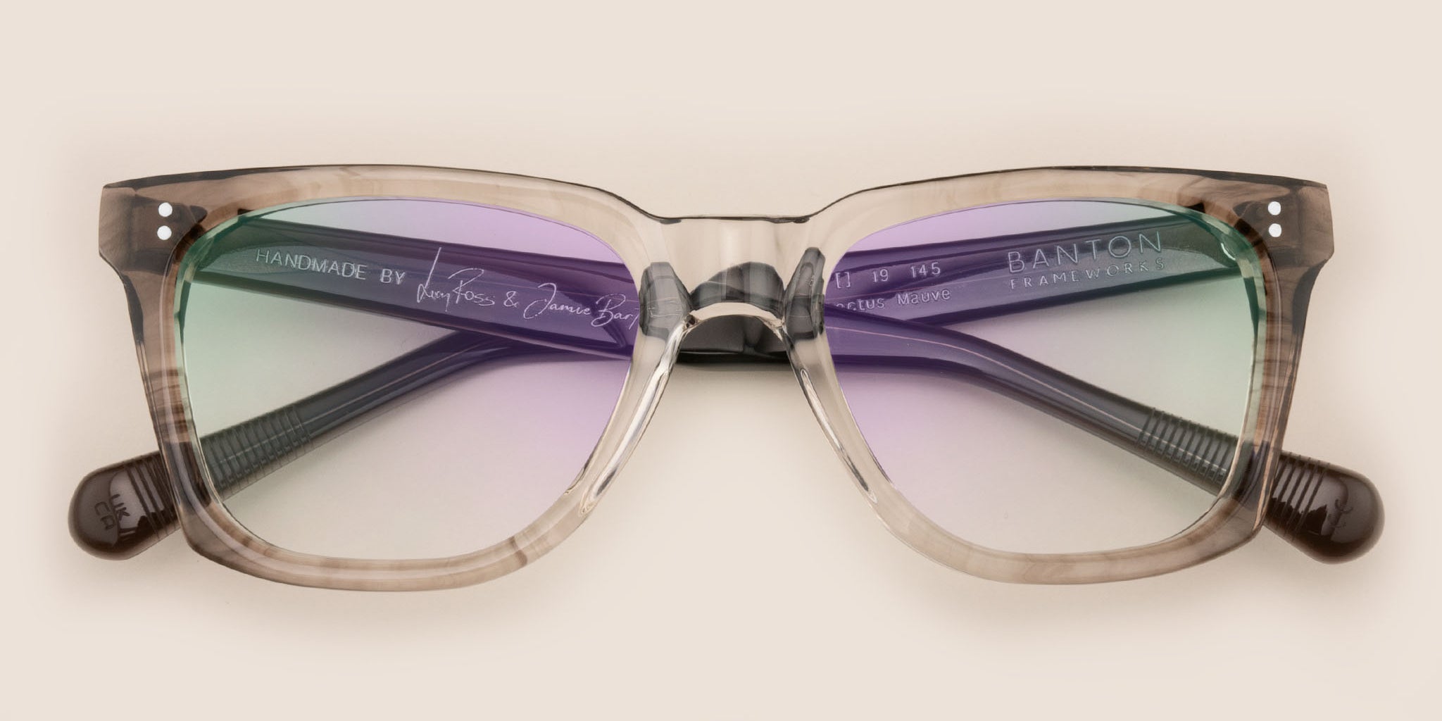 Gradient Mauve Rectangular Spectacles